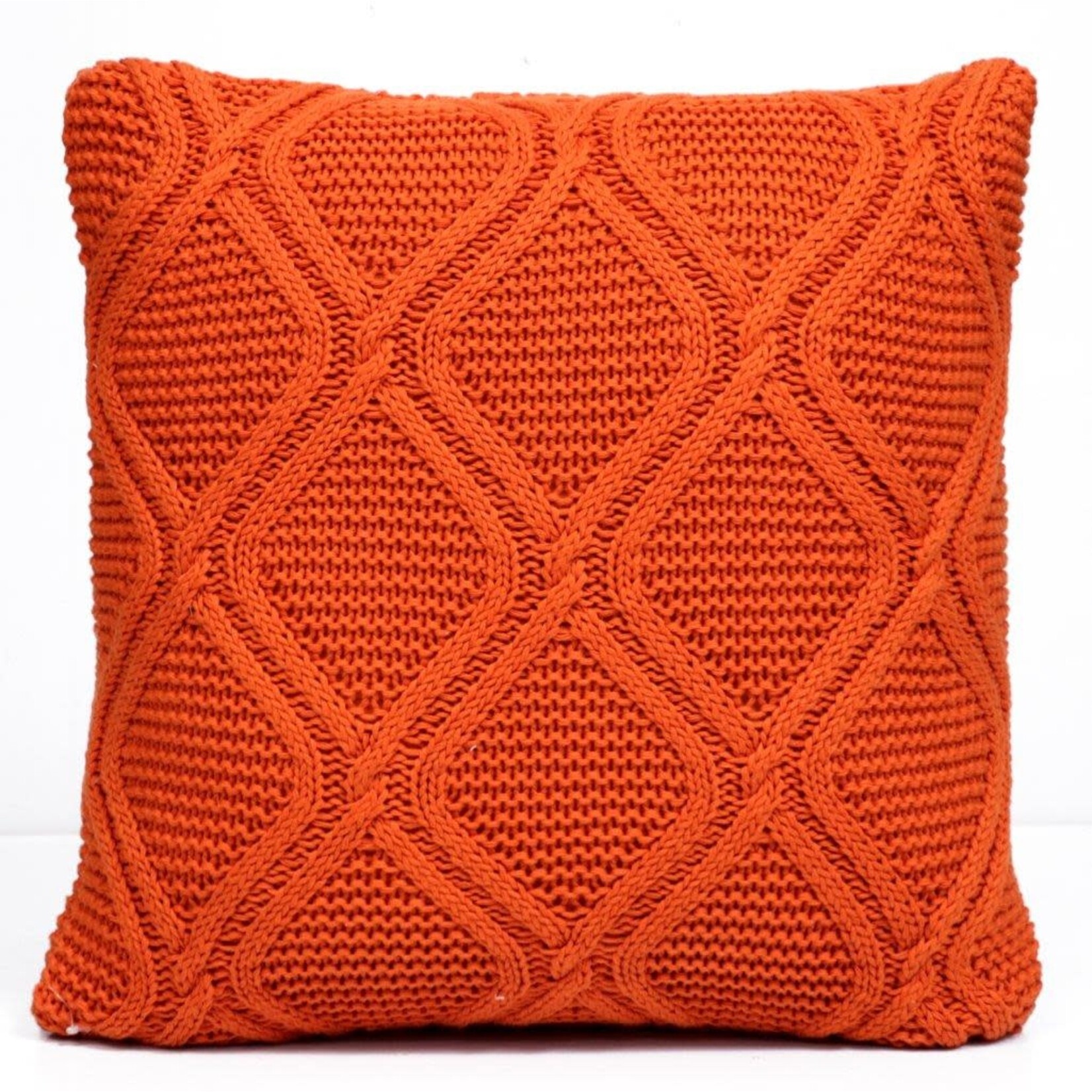 Orange Chunky Diamond Accent Pillow