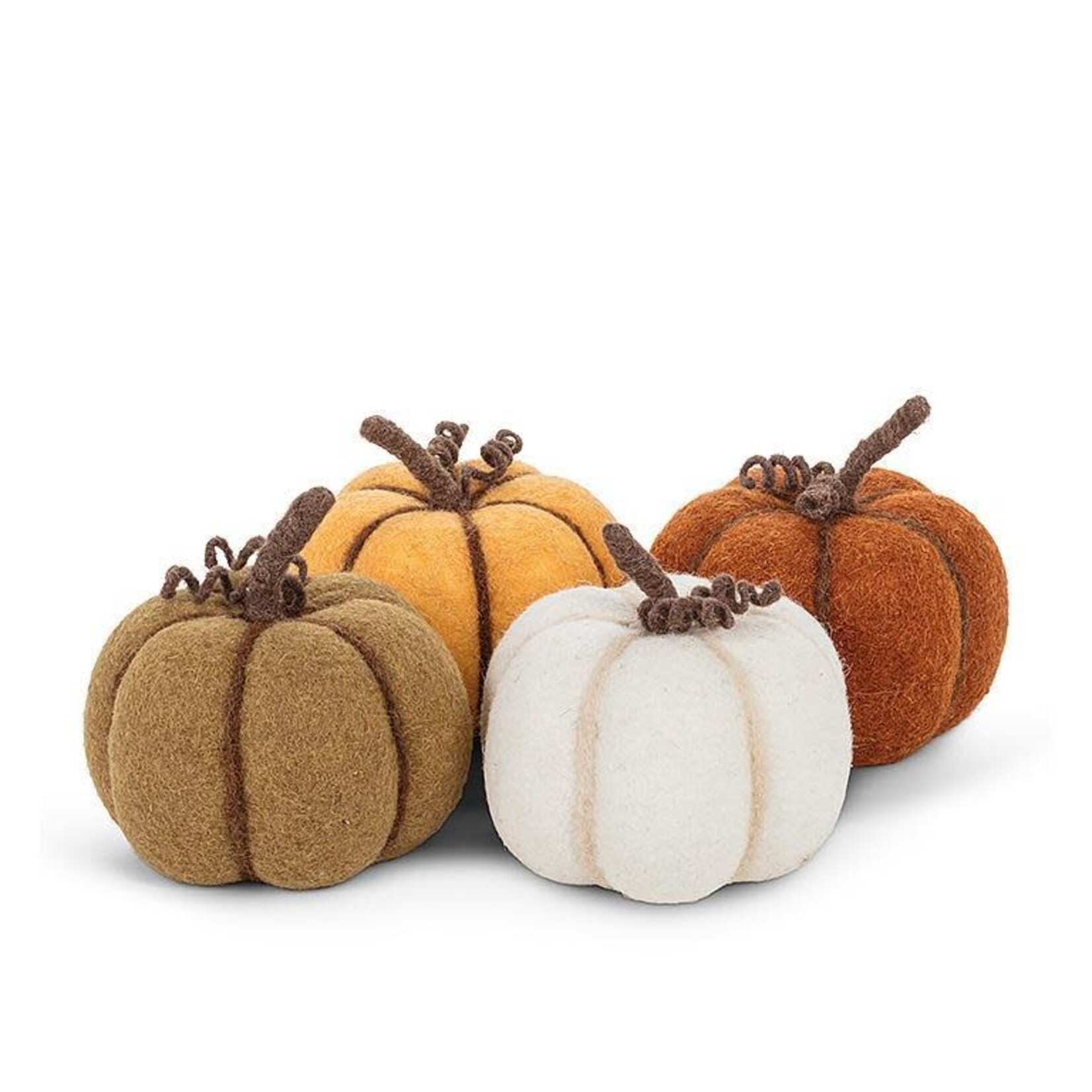 Medium Round Felt Pumpkins