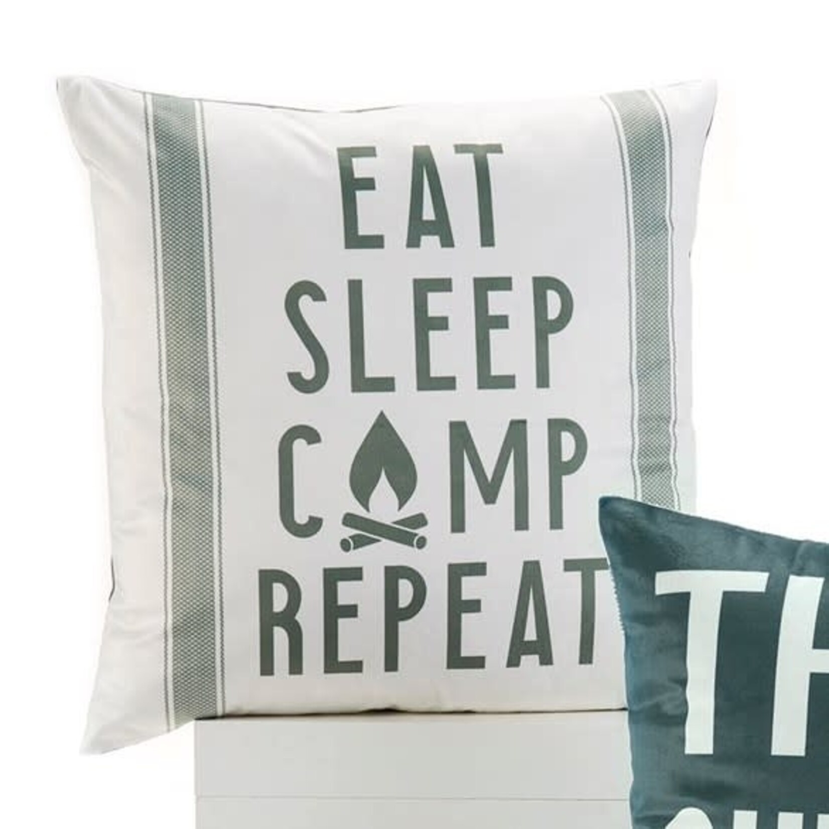 Eat Sleep Camp Repeat Pillow