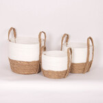 White/Natural Straw Basket