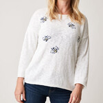 Parkhurst Busy Bee Sweater in White