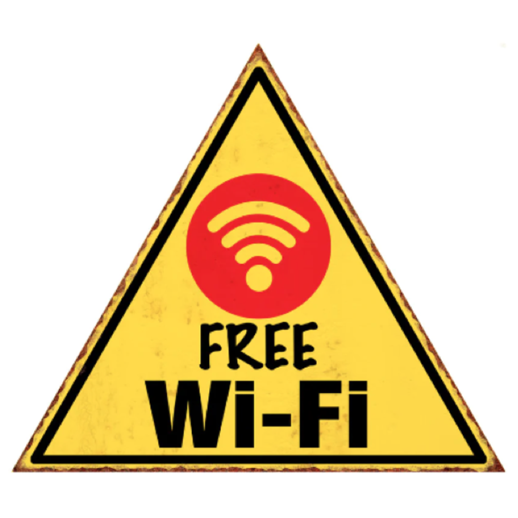 Free Wifi Warning Sign