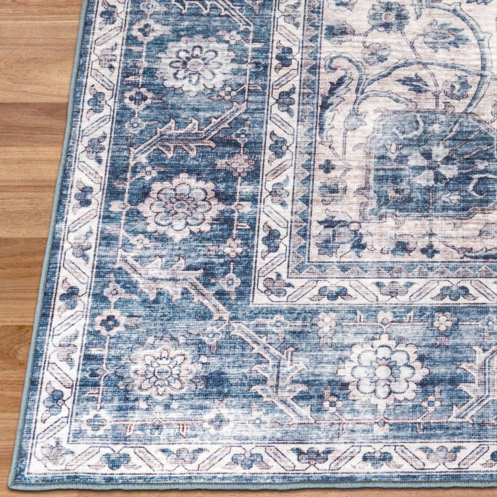 ReaLife Joy Blue Ivory Washable Rug