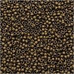 #15 TOHO SEED BEADS, FROSTED BRONZE, 8 GRAMS, 1X1MM