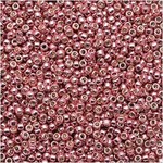 #15 TOHO SEED BEADS, GALVANIZED PINK LILAC PERMANENT FINISH, 8 GRAMS, 1X1MM