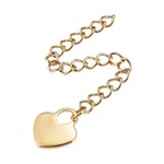 GP STAINLESS STEEL EXTENSION CHAINS, 5PCS, WITH 10X10X0.8MM HEART CHARMS, 4X4X1MM CHAIN LINKS, 2.5" LONG