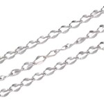 STAINLESS STEEL, CURB CHAIN, 4X2X0.4MM, BY THE FOOT