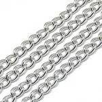 ALUMINUM CURB CHAIN, 6.2X3.3X1MM, BY THE FOOT