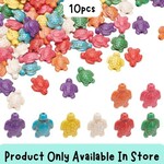 Turtle Beads, 10pcs, 18x15x7mm, mixed colors, synthetic/acrylic, in store only