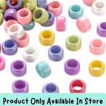 Acrylic Beads Mixed Colors, approx 130pcs, 8x5mm, hole 5mm, in store only