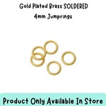 4mm GPB SOLDERED Jumprings, approx 40pcs, in store only