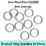 8mm SPB SOLDERED Jumprings, 24pcs, 18 guage, 0.17oz, in store only