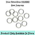 6mm SPB SOLDERED Jumprings, 24pcs, 19 guage, 0.07oz, in store only
