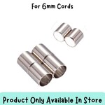Stainless Steel Magnetic Clasp, 2 sets, 20x7mm, for 6mm cords, in store only