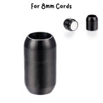 Black Stainless Steel Magnetic Bullet Clasp, 1 set, 21x12x8mm, for 8mm cords, 11gms/0.39oz