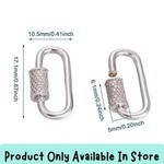 SPB Carabiner Oval, 1pc, 30.5x16x7mm, screw lock clasp, cubic zirconia, in store only