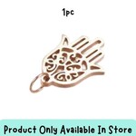 RGP Stainless Steel Hamsa Hand, 1pc, 16.5x12.5x1.5mm, jumpring 5mm, charms/pendants, in store only