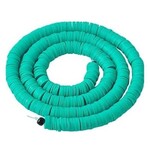 6x1mm Heishi Beads, turquoise green, 380-400pcs, 17" strand, polymer clay, 21gms/0.74oz