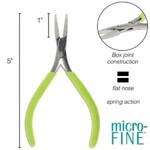 Micro Fine Flat Nose Pliers with springs, 1pc