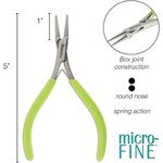 Micro Fine Round Nose Pliers with springs, 1pc