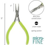 Micro Fine Chain Nose Pliers with springs, 1pc