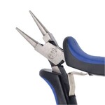Round Nose Pliers, ergonomic handles, blue & black, 5'' long