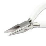 Chain Nose Pliers, white pvc handles, 5'' long, tools