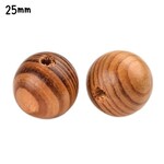 25mm Natural Pine Wood Beads, 17" strand, 20pcs, , hole 5mm, 82gms/2.90oz