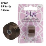 S-Lon Fine D Thread, brown,49 yards, size- 0.11mm diameter