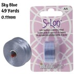 S-Lon Fine D Thread, sky blue, 49 yards, size- 0.11mm diameter