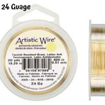 24 Gauge Tarnish Resistant, Brass  Copper Wire, 60ft/20yds