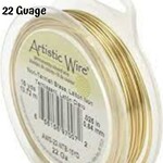 22 Gauge Tarnish Resistant, Brass  Copper Wire, 45ft/15yds