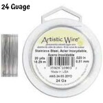 24 Gauge Stainless Steel Wire, 60ft/20yds