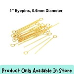 1" GP Stainless Steel Eye Pins, approx 50pcs, 0.6mm/22 guage, 2mm hole, in store only