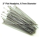2" Flat Stainless Steel Headpins, approx 100pcs, 0.7mm/21 guage, 18gms/0.64oz
