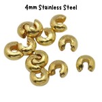 4mm GP Stainless Steel Crimp Covers, 20pcs, 4gms/0.14oz