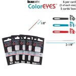 Assorted Colored Eye Beading Needles, 12 of #10, 12 of #11, 12 of #12, 6gms/0.21oz