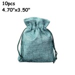 4.70''x3.50'' Drawstring Pouches/Bags, 10pcs, denim blue, polyester, 131gms/4.62oz
