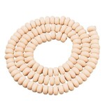 6x3mm Rondelles, bisque, 113-116pcs,  17" strand, hole 1.5mm, polymer clay beads, 20gms/0.71oz