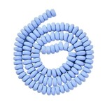 6x3mm Rondelles, cornflower blue, 113-116pcs,  17" strand, hole 1.5mm, polymer clay beads, 20gms/0.71oz