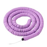 6x1mm Heishi Beads, purple plum, 380-400pcs, 17" strand, polymer clay, 21gms/0.74oz