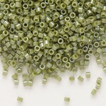 #11 Delica Seed Beads, Opaque Luster Cactus Green, DB263-TB, 1 two inch tube, approx 1440 beads, 7.2 grams