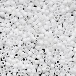 #11 Delica Seed Beads, Matte Opaque White, DB351-TB, 1 two inch tube, approx 1440 beads, 7.2 grams