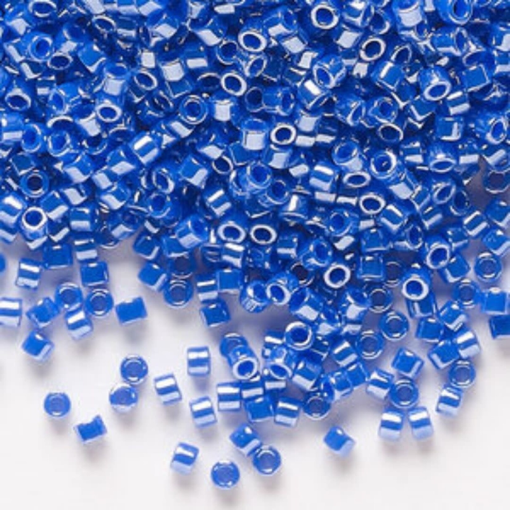 #11 Delica Seed Beads, Opaque Luster Cyan Blue, DB1569-TB, 1 two inch tube, approx 1440 beads, 7.2 grams