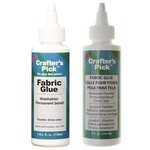 Crafter's Pink Fabric Glue, washable, permanent bond, drys clear, 4oz