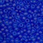 #6 Miyuki Seed Beads - Matte Transparent Sapphire Blue, 6-9150F-TB, 1 five inch tube, approx 240 beads, 20 grams