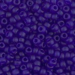 #6 Miyuki Seed Beads - Matte Transparent Cobalt Blue, 6-9151F-TB, 1 five inch tube, approx 240 beads, 20 grams