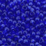 #6 Miyuki Seed Beads - Transparent Cobalt Blue, 6-9151-TB, 1 five inch tube, approx 240 beads, 20 grams