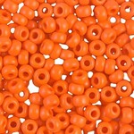 #6 Miyuki Seed Beads - Opaque Orange, 6-9406-TB, 1 five inch tube, approx 240 beads, 20 grams