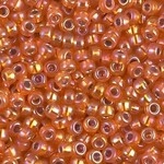 #6 Miyuki Seed Beads - Silver Lined Orange Rainbow/AB, 6-91008-TB, 1 five inch tube, approx 240 beads, 20 grams